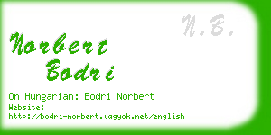 norbert bodri business card